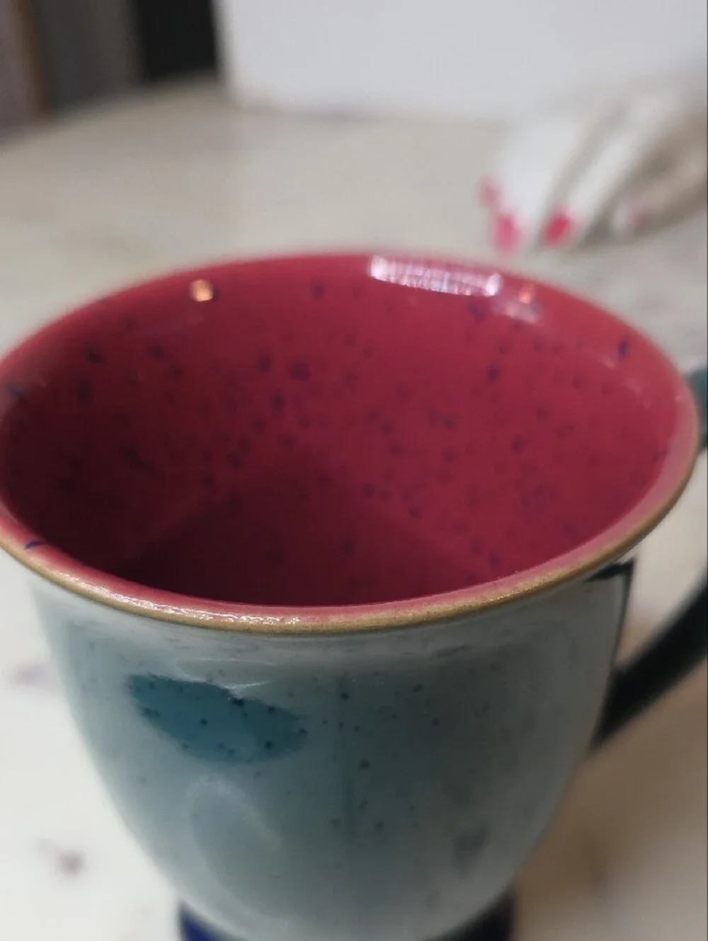 Denby Langley Harlequin Footed Stoneware Mug 1992